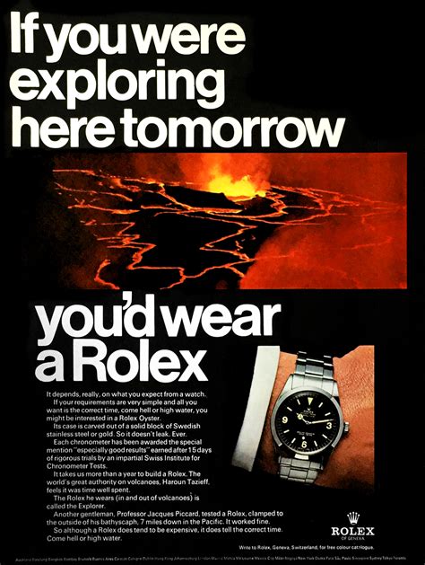 rolex exploration campaign|Rolex watch advertisement.